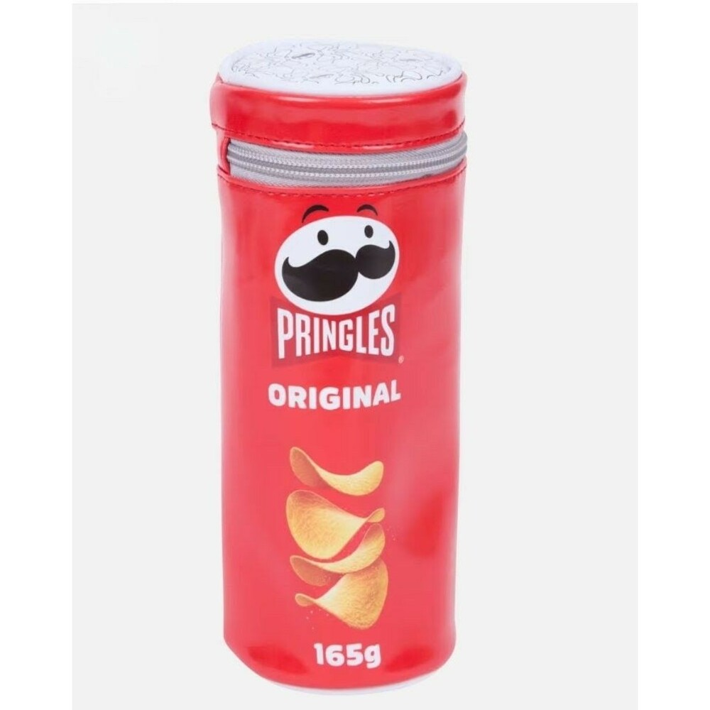 Pringles original Red Can Shaped Pencil Case 8.5"
